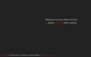 Preview of the Know Where To Run project (landing page)